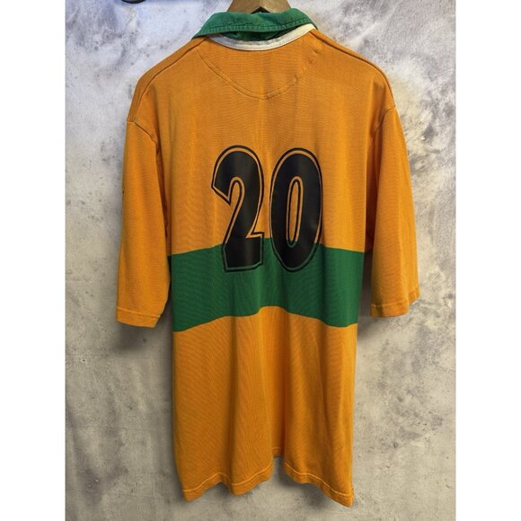 Vintage Marauders Rugby Jersey Shirt Mens Large 23x31 Orange - Picture 2 of 14